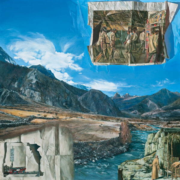 Lyndell Brown and Charles Green, Manang, 2010, oil on linen, 121 x 121 cms. Private Collection.