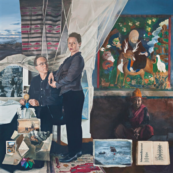 Lyndell Brown and Charles Green, An End to Suffering, 2011, oil on linen, 170 x 170 cms. Collection UQ Museum of Art.